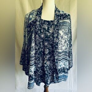 Croft & Barrow Boho Cardigan Tank Top Set